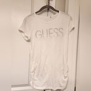 GUESS white tee w/ Bling